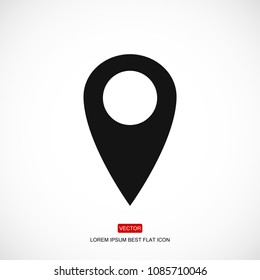 location vector icon, stock vector illustration flat design style