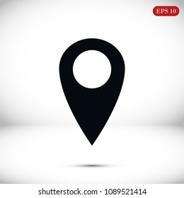 location vector icon, stock vector illustration flat design style