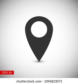 location vector icon, stock vector illustration flat design style