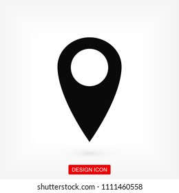 location vector icon, stock vector illustration flat design style