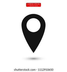 location vector icon, stock vector illustration flat design style