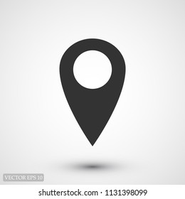 location vector icon, stock vector illustration flat design style