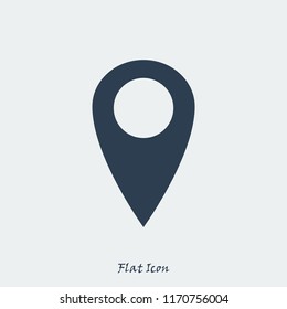 location vector icon, stock vector illustration flat design style