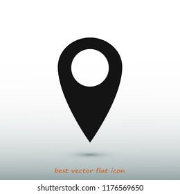 location vector icon, stock vector illustration flat design style