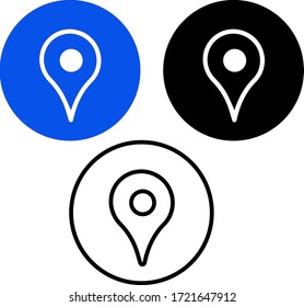 Location vector icon for using ui/ux projects, app designs.