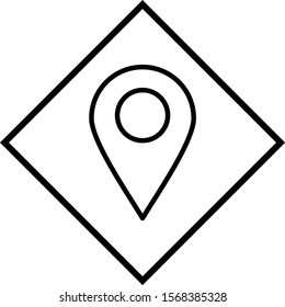 Location Vector Icon White Background
