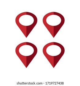 Icono de vector de ubicación con fondo blanco