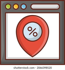 location Vector illustration on a transparent background. Premium quality symbols.Vector line flat color icon for concept and graphic design.