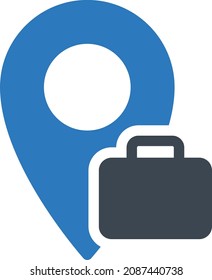ilustración del vector de ubicación en un fondo transparente. Símbolos de calidad premium. Icono vector glifos para concepto y diseño gráfico.