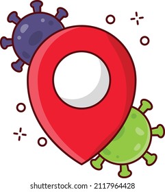 location Vector illustration on a transparent background. Premium quality symmbols. Vector line flat icons for concept and graphic design. 