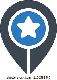 ilustración del vector de ubicación en un fondo transparente. Símbolos de calidad premium. Icono vector glifos para concepto y diseño gráfico.