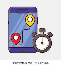imagen vectorial de ubicación en un fondo transparente.Símbolos de calidad premium. icono plano de línea vectorial para el concepto y el diseño gráfico.