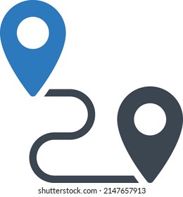 ilustración del vector de ubicación en un fondo transparente. Símbolos de calidad premium. Icono vector glifos para concepto y diseño gráfico.
