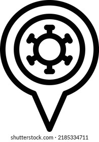 Lage, Vektorgrafik auf transparentem Hintergrund. Hochwertige Symbole. Dünne Vektorsymbole für Konzept und Grafikdesign.