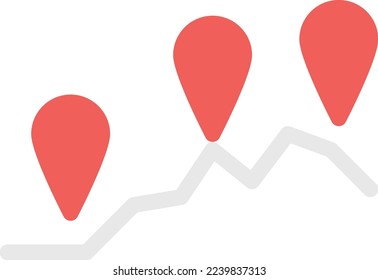 ilustración del vector de ubicación en un fondo transparente. Símbolos de calidad superior. Iconos vectoriales de color de línea para el concepto y el diseño gráfico.