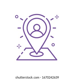 Location Vector illustration. Shopping and E-commerce Outline icon. EPS 10 File