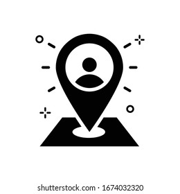 Illustration zur Vektorillustration des Ortes. Shopping und E-Commerce-Symbol 