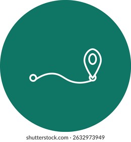 Design de ícone de círculo de linha de vetor de localização