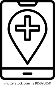 Location Vector Line Icon Design