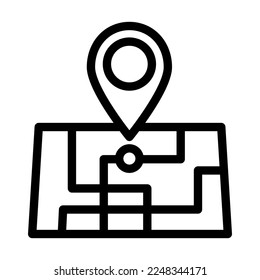 Location Vector Line Icon Design