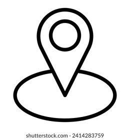 Location Vector Line Icon Design