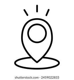 Diseño de iconos de línea de Vector de Locación