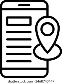 Location Vector Line Icon Design
