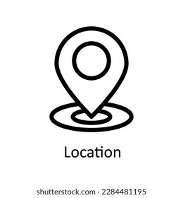 Location Vector   outline Icons. Simple stock illustration stock