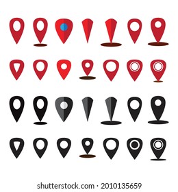 location vector red and black with curved lines. the pattern can be used for design creator, icon, website