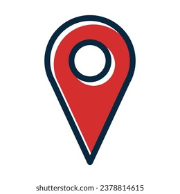 Location Vector Thick Line Filled Dark Colors For Personal And Commercial Use.
