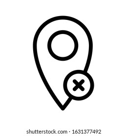 location vector thin line icon 