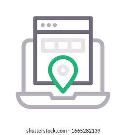 location vector thin line icon 
