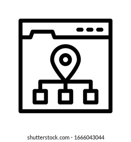 location vector thin line icon 