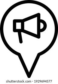 location vector thin line icon