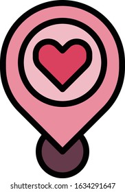 Location - Wedding icon set. High quality filled outline vector illustration for website and mobile application.