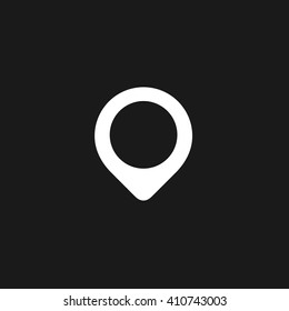 Location white icon on gray background