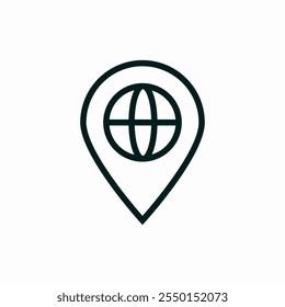 Ubicación Icono del mundo signo de Vector