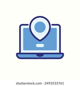 locationicon, isolated blue icon theme seo