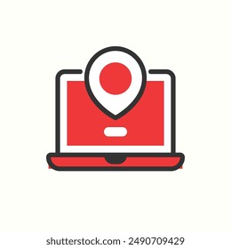 locationicon, isolated glyph icon theme seo