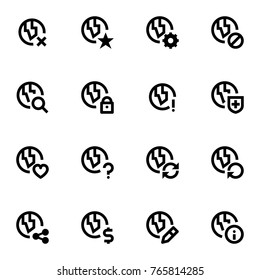 Locations - Black and White Icon Set