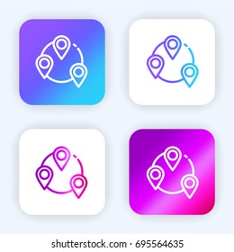 Locations bright purple and blue gradient app icon