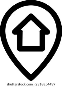 Locations home Related Simple Vector Line Icon. With a size of 32 pixels and can be edited again