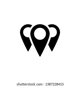 locations icon. Simple glyph, flat vector of Location icons for UI and UX, website or mobile application