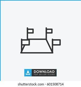 locations icon. simple outline locations vector icon. on white background.