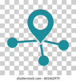 Locations icon. Vector illustration style is flat iconic symbol, soft blue color, transparent background. Designed for web and software interfaces.
