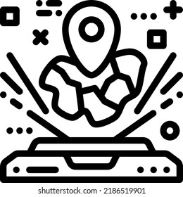 Locations Line icon vector design and illustration template