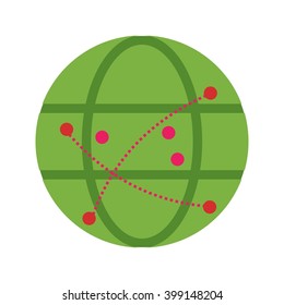 Locations Marked on Earth