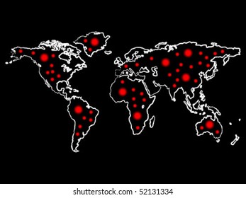 locations on map
