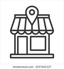 Locations Outline Icon Vector Illustration
