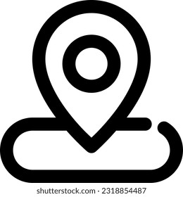 Locations pointer Related Simple Vector Line Icon. With a size of 32 pixels and can be edited again